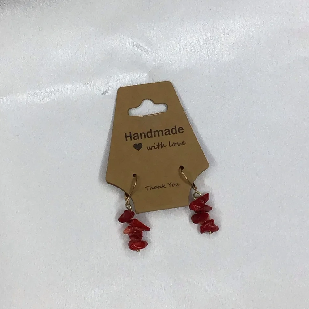 Handmade Beaded Dangle Earrings - Assorted Colors